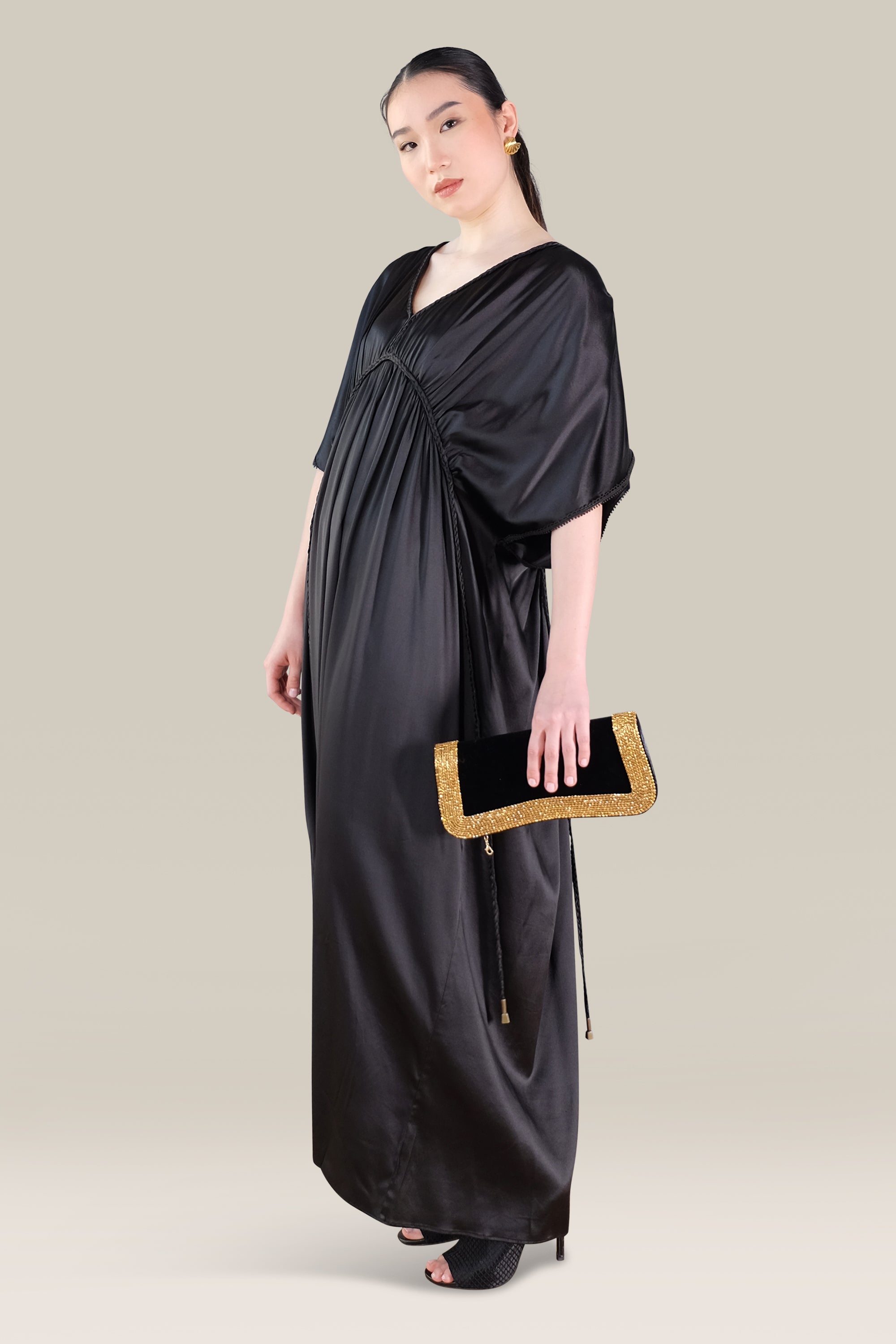 GRECIAN MAXI - BLACK